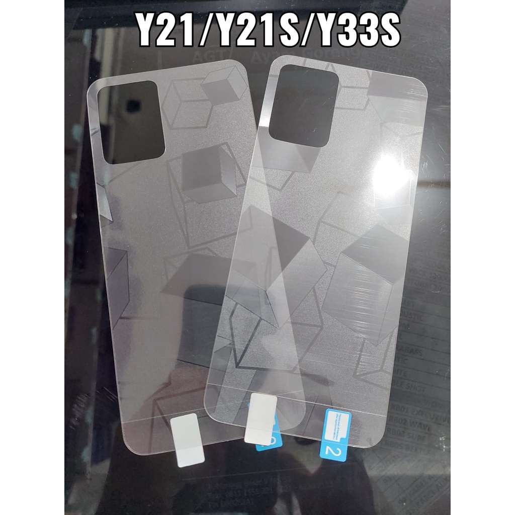 BACK SKIN GLITTER CUBE Vivo T1 5G V23 5G Y15S Y01 Y21 2021 Y21S Y33S Y75 5G Garskin