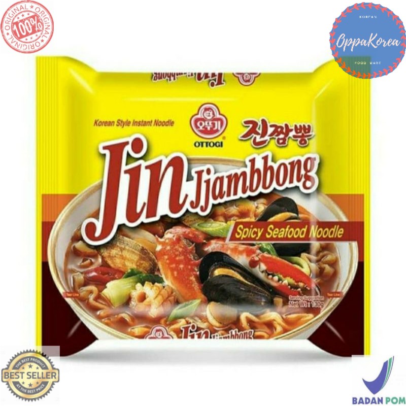 

Ottogi Jin Jjanbong Spicy Seafood Noodle 130 gram
