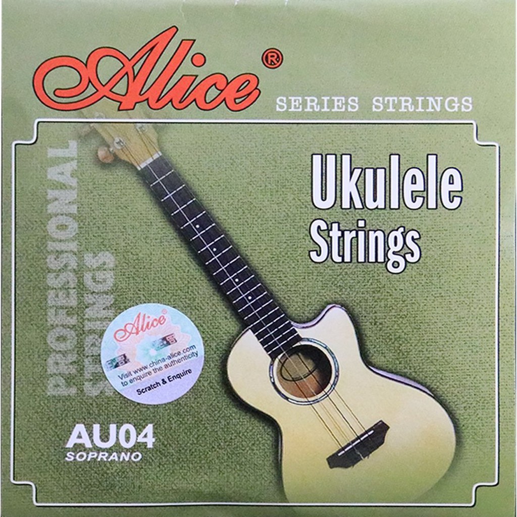 Alice AU04 Soprano Clear Nylon Tuning D Senar Ukulele Strings Pemula