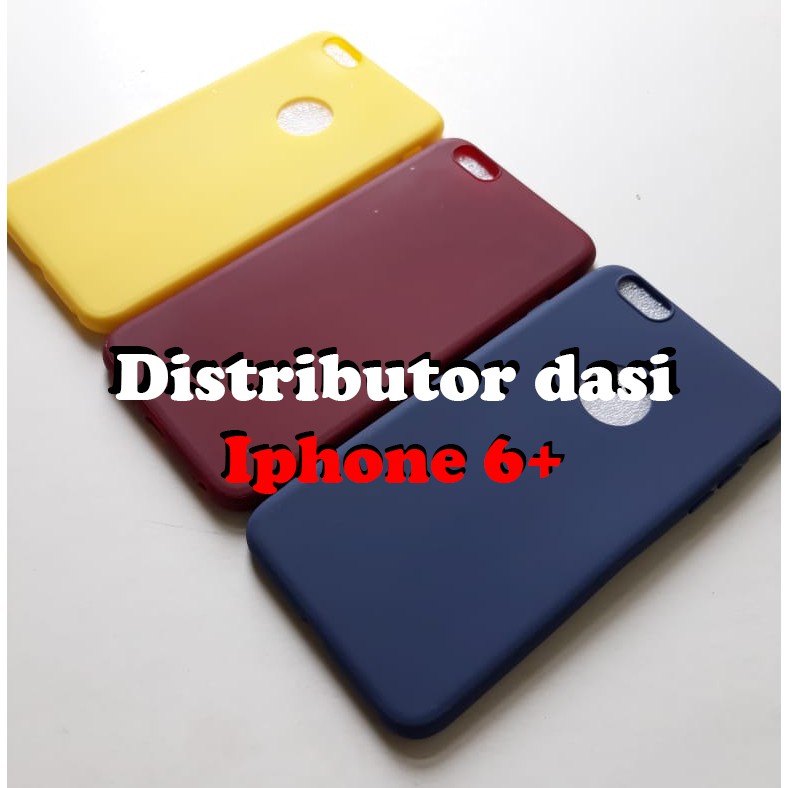 candy macaron softcase case tebal kondom hp Iphone 6 plus  pink maroon kuning hitam navy