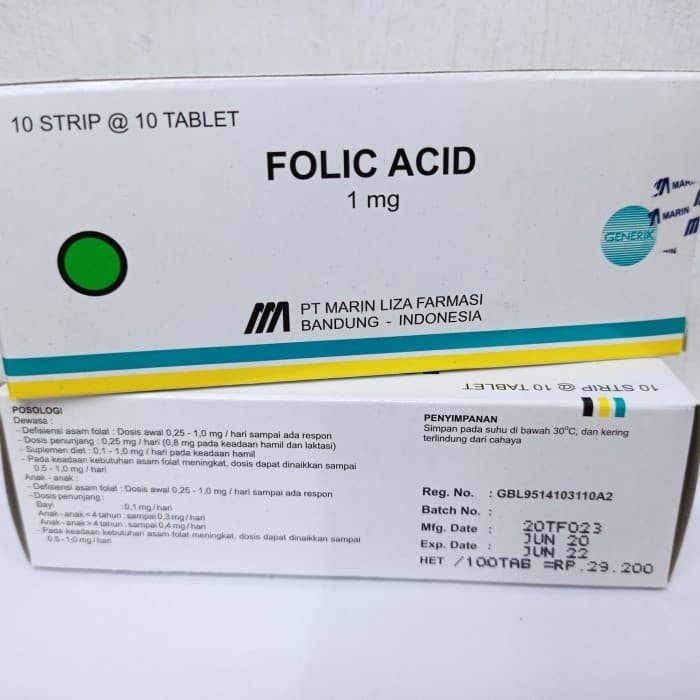 folic acid 1 mg / asam folat 1 mg