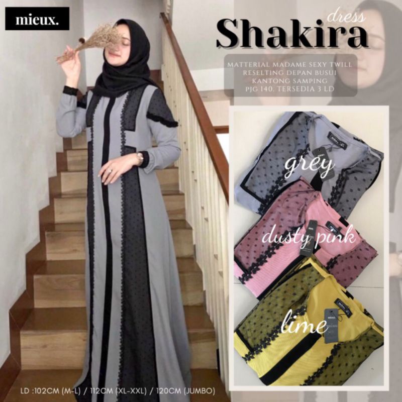 shakira dress by mieux gamis jumbo murah