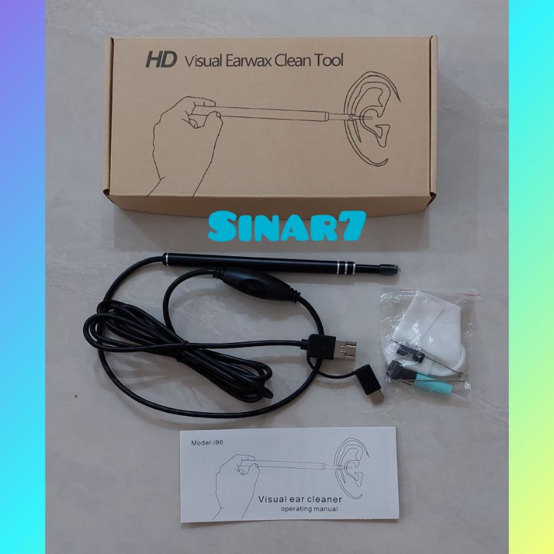 Korek kuping  pembersih telinga Visual earwax clean tool endoscope kamera 3 in 1 waterproof