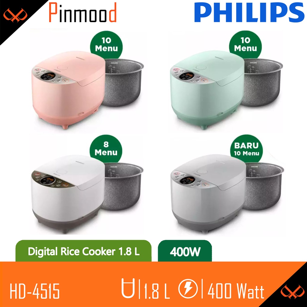 PHILIPS MAGIC COM / DIGITAL RICE COOKER HD-4515 [ 1.8 LITER ] PENANAK NASI GARANSI RESMI 2 TAHUN