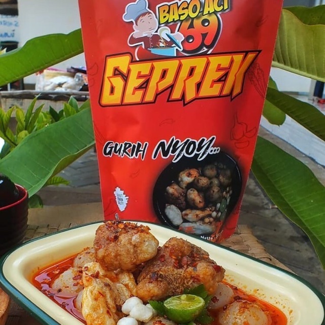 

Baso aci geprek (extra pedas)