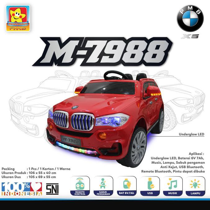 Mainan Anak Mobil Aki Pmb M-7988 Pmb 7988 Bmw X5 Murah Ready Stok
