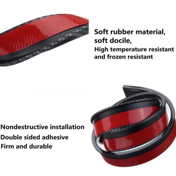 List Carbon 4D Over Fender (4 Pcs) | Lip Spakbor Ban Mobil Universal