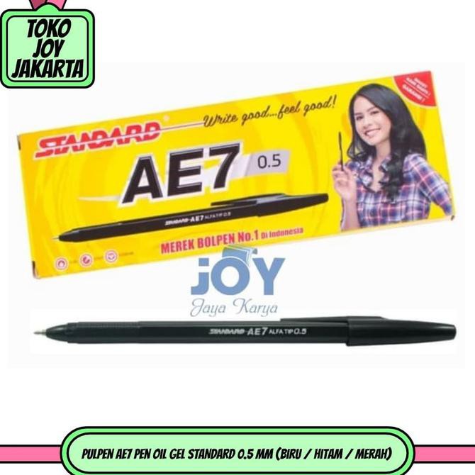 

Cuci Gudang Awal Tahun Pulpen AE7 Pen Oil Gel STANDARD 0.5 mm (Biru / Hitam / Merah) - Hitam Diskon