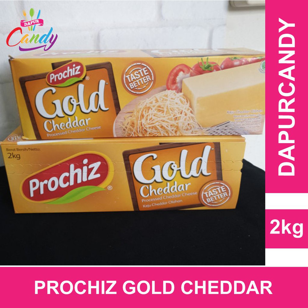 Jual DapurCandy - Keju Cheese 2KG Prochiz GOLD Cheddar Keju Cheddar 2 ...