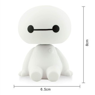 Boneka Robot Baymax Kepala Goyang Untuk Dekorasi Dashboard Mobil