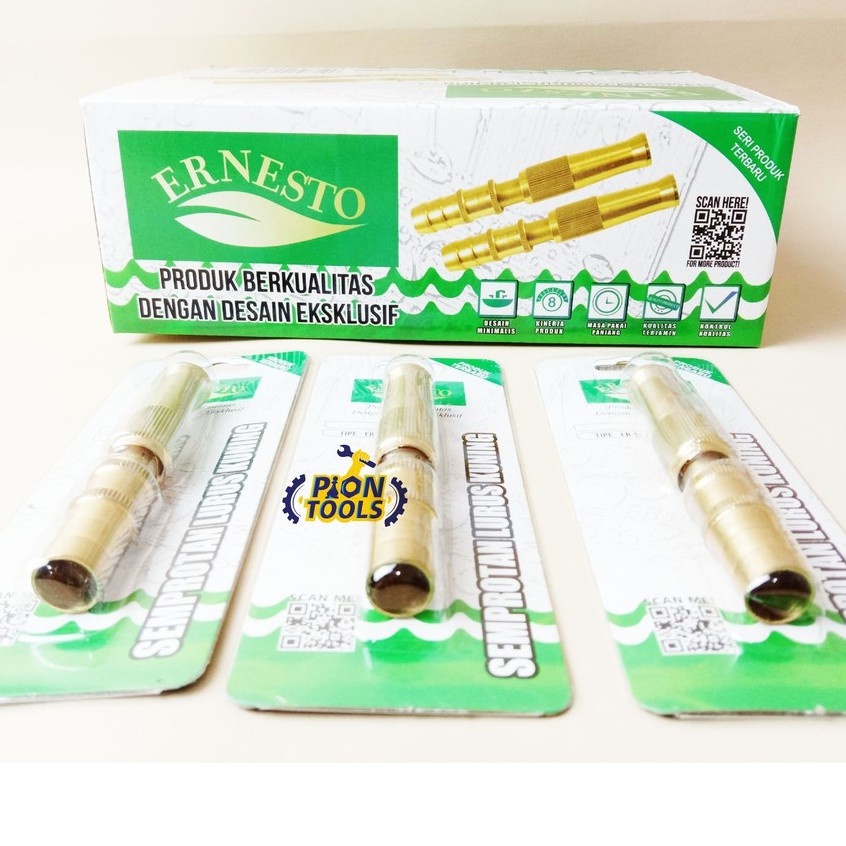 Ernesto Semprotan Air Lurus kuningan Hose Nozzle