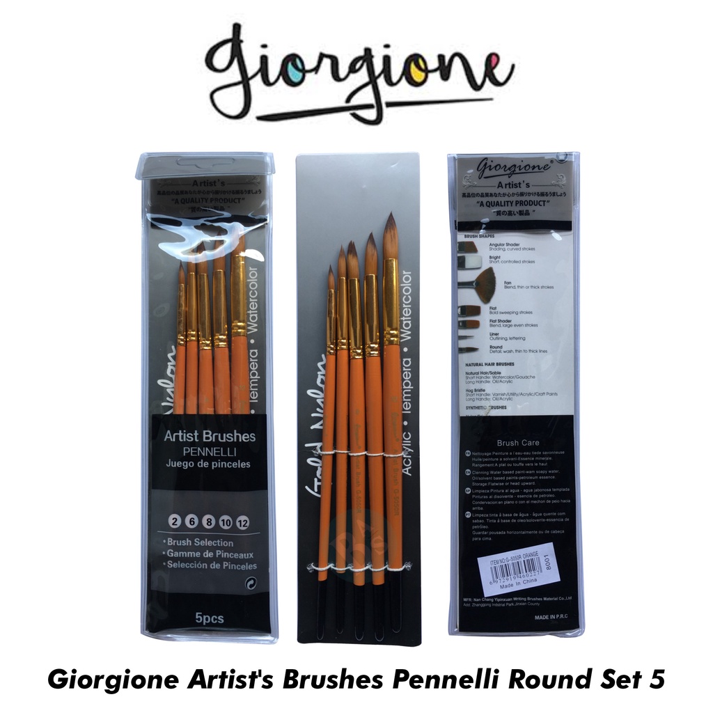 

Giorgione Artist's Brushes Pennelli/ Round Set 5