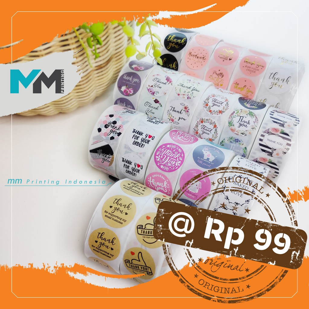 

[20pcs] Stiker Thank You/Stiker terima kasih/stiker segel/Stiker segel kemasan [Part 1]