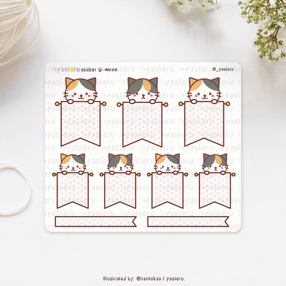 

Cat Small Ribbon | Pasteru Planner Journal Sticker