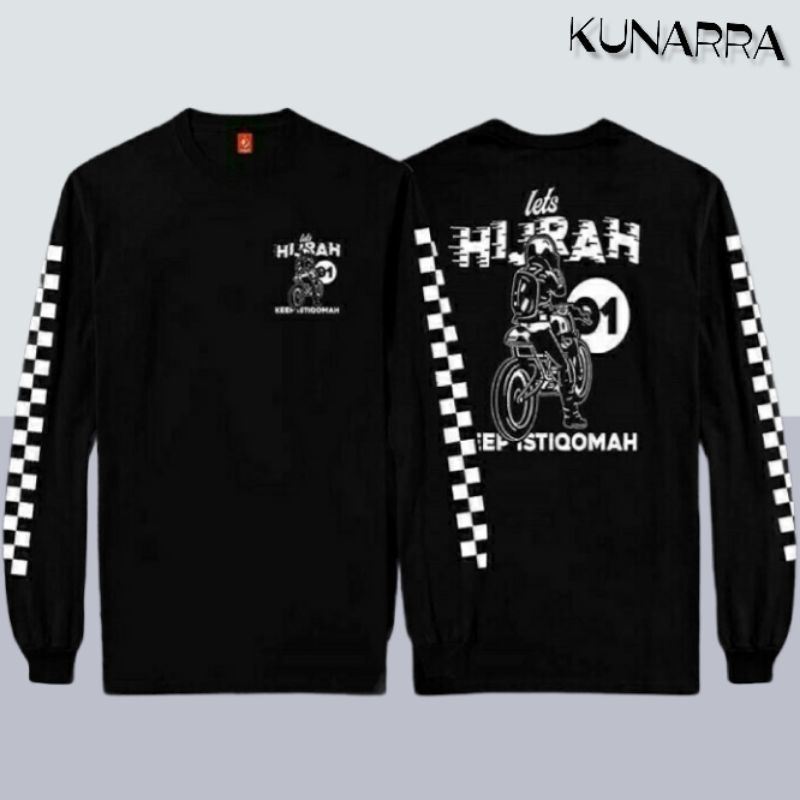 KAOS TANGAN PANJANG HITAM LETS HIJRAH KEEP ISTIQOMAH
