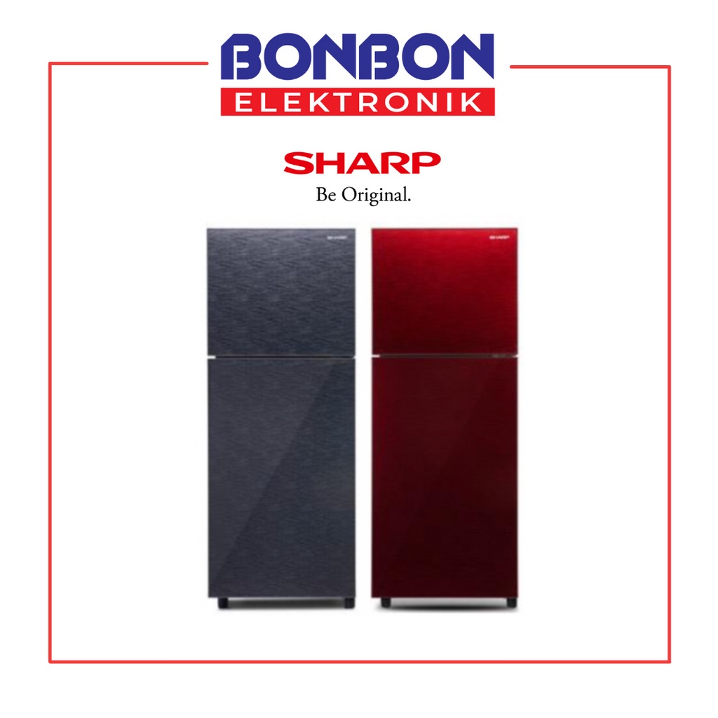 Sharp Kulkas 2 Pintu SJ-326XG-MR/MS / SJ 326 XGMR XGMS / SJ326XG