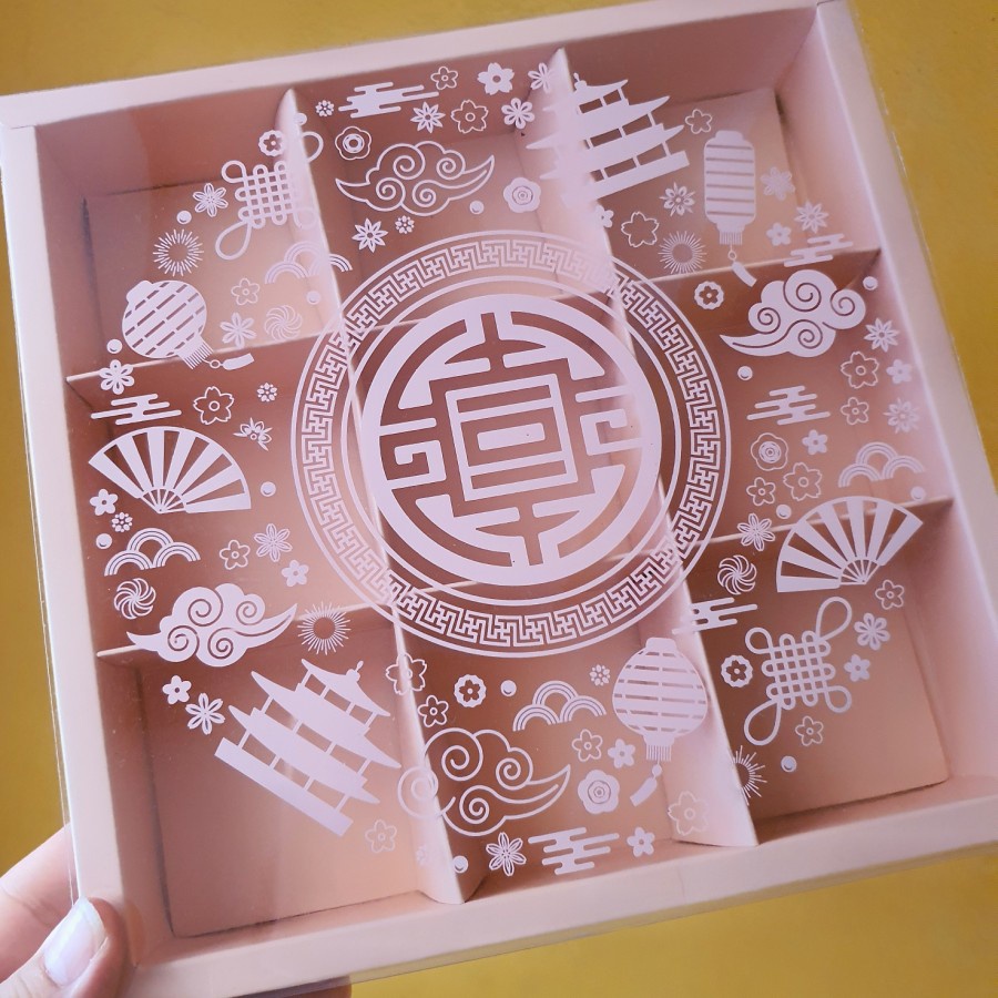 

(5 Pcs) Box Cake Mika Imlek CNY Sincia Kotak Kemasan Dus Kue Eggtart Sekat 9 Sincia Packaging Hampers