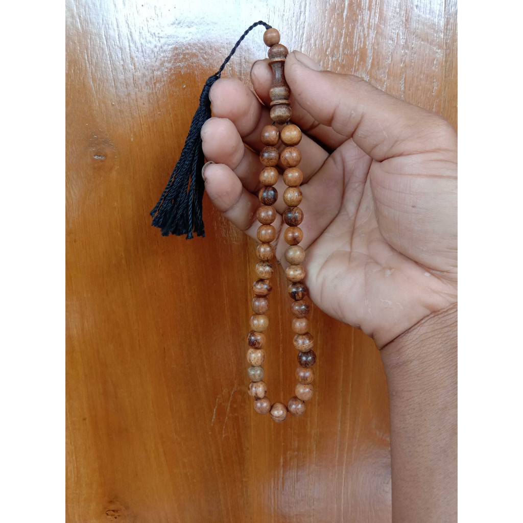 Tasbih kayu gaharu super Asli 8 mm 33 butir tasbeh gaharu wangi