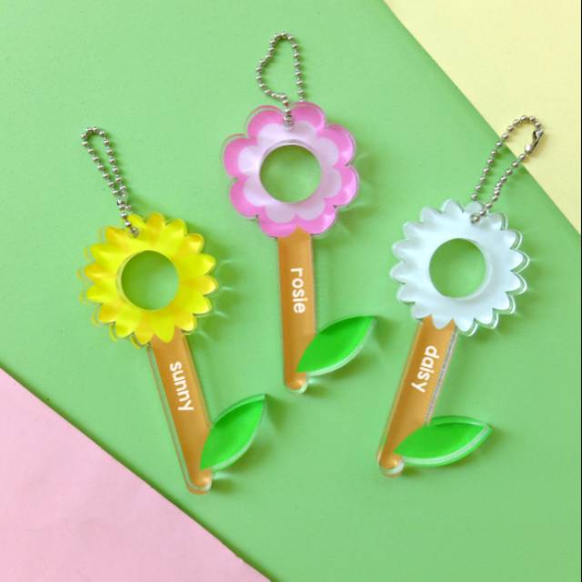 Cofing bunga corona finger extensions alat sentuh cute flower