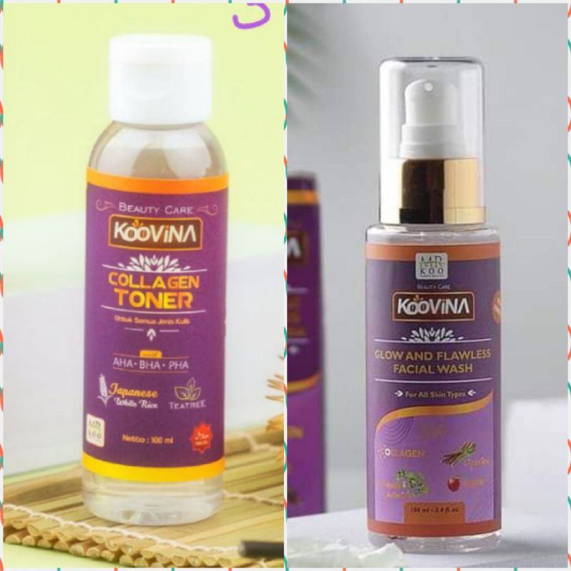 PAKET HEMAT KOOVINA FACIAL WASH DAN FACE TONER KOOVINA