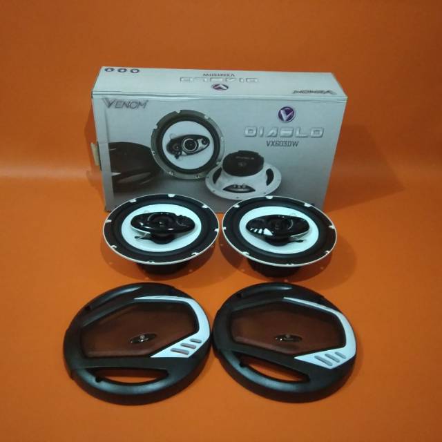 Speaker Coaksial Venom Diablo seri VX-603DW 2way Audio Mobil