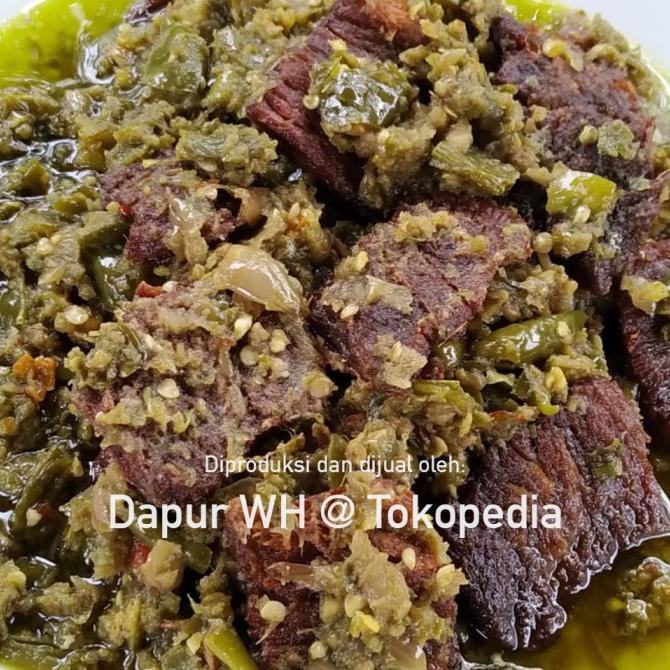

[COD] Dendeng Sapi Cabe Ijo Dapur WH (Batokok - Cabai Hijau) 1/2 KG Halal BERKUALITAS Kode 539