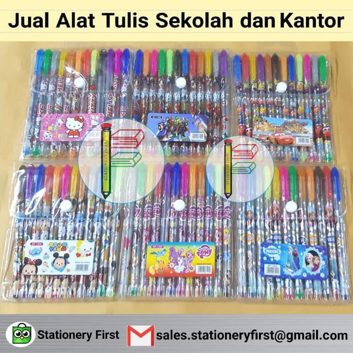 

Trend Teraru Gel Pen Glitter Fancy Karakter 12 Warna Kualitas Premium