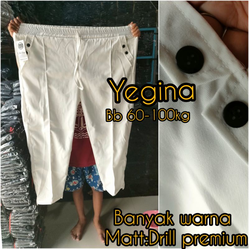 Celana kerja wanita bahan drill premium jumbo/superjumbo putih banyak warna polos/ baggy pants  panjang kekinian terlaris termurah 2021