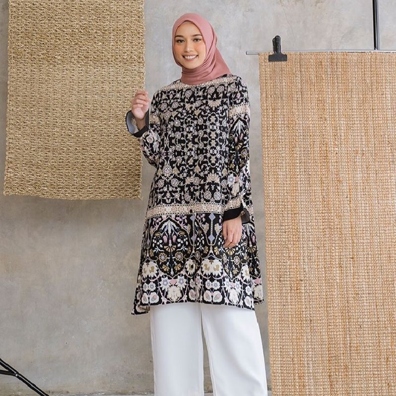 Tunik Heaven Lights tunik kekinian terbaru 2020 tunik motif terbaru tunik jumbo kekinian tunic motif