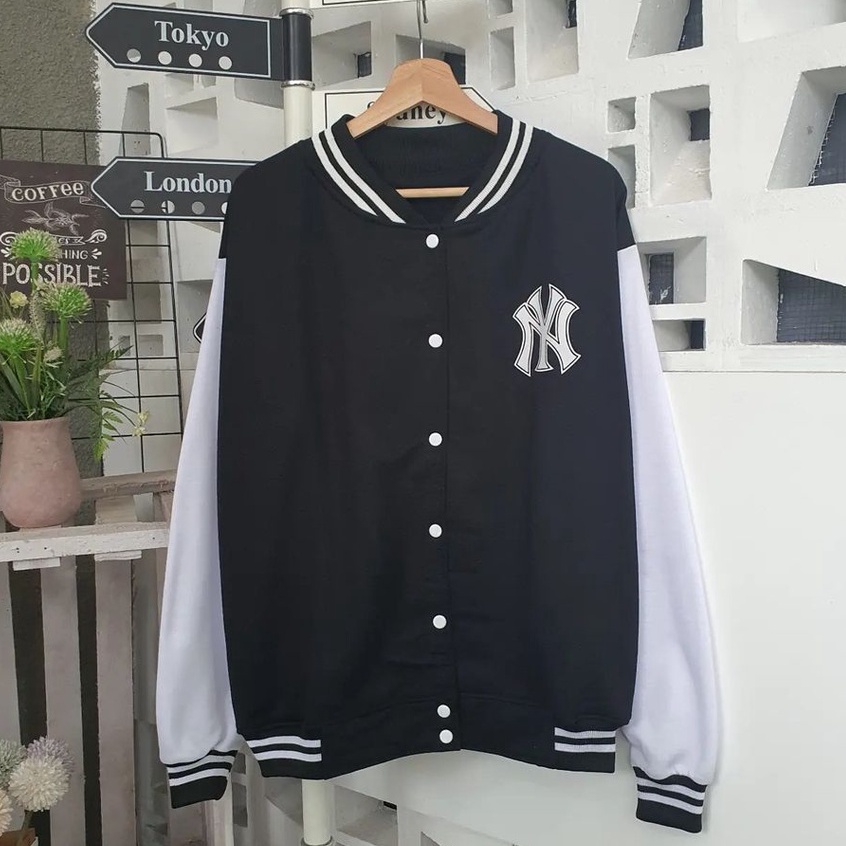 NY XXL Baseball - Jaket Oversize Baseball Wanita Korean