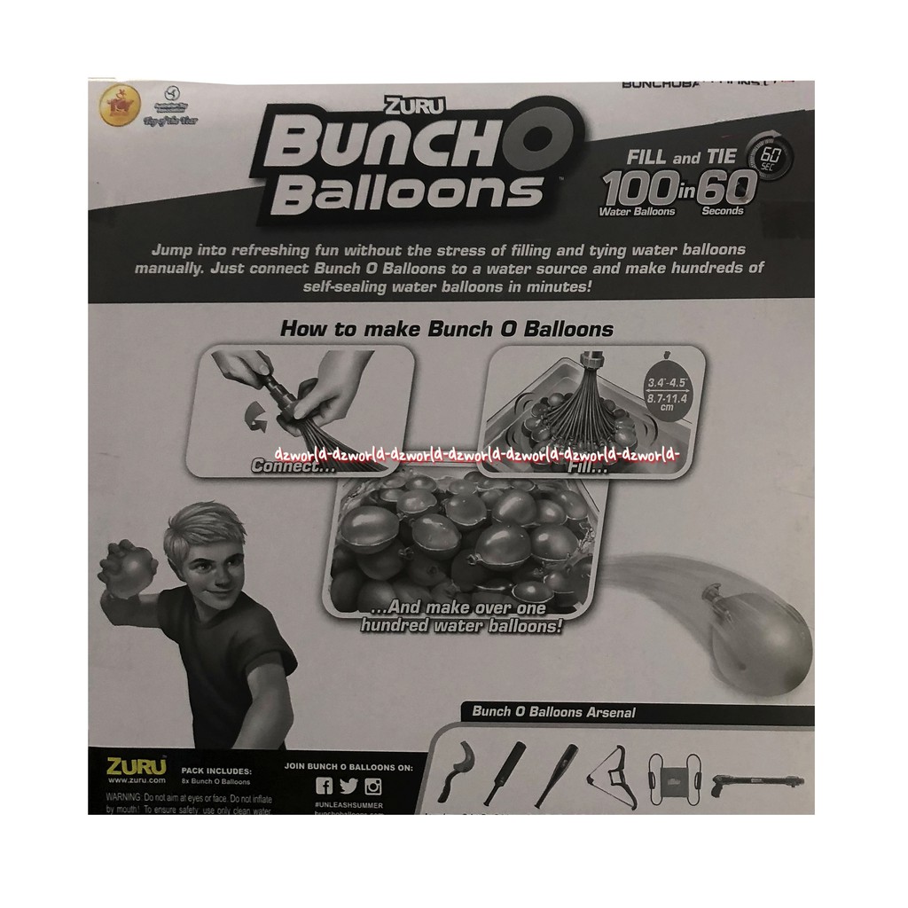 Zuru Buncho Ballons 265 Water Balon Mainan Balon Air Zuru Bunco Baloons Bunchos Zuhru