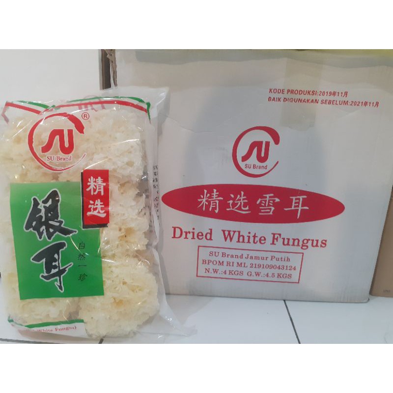 

white fungus 1 karton 4 kg. jamur es. jamur putih