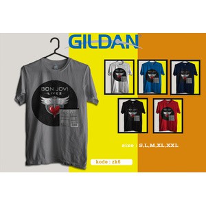 kaos bon jovi live in jakarta 2015-tshirt gildan softstyle