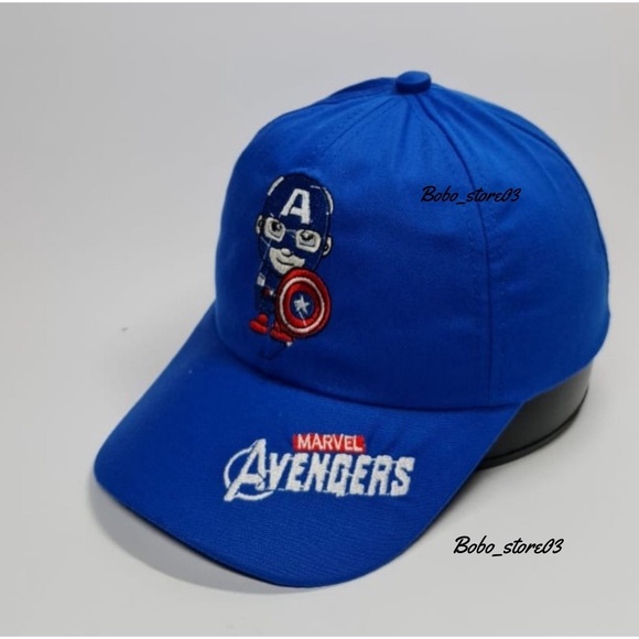 Bobo_store03 Topi Baseball Anak laki laki perempuan Karakter Superhero spiderman Tayo Boboboy hellokitty lol Usia 2 Sampai 8 Tahun Kualitas Terbaik-2