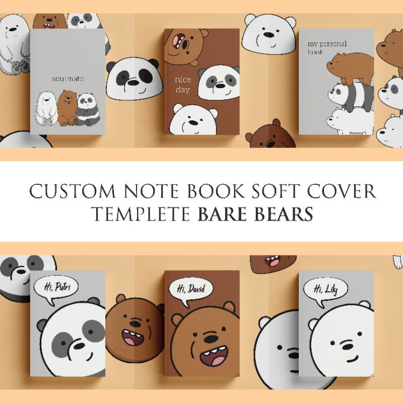 

Notebook Buku Catatan Custom A5 Soft Cover 200 Halaman Jilid Binding Bare Bears