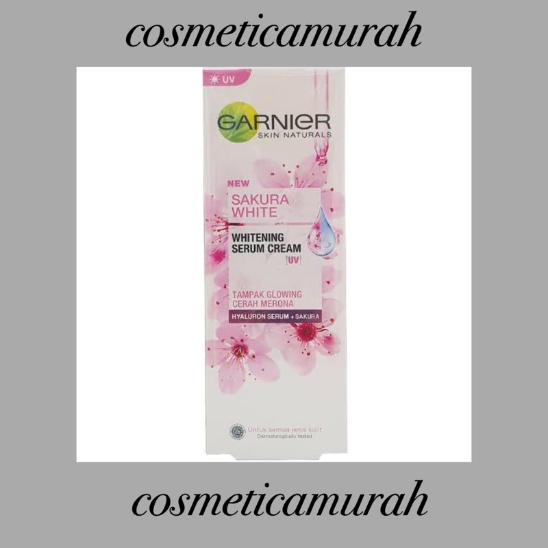 [ khusus siang ] garnier sakura white day cream 20 ml - garnier sakura white cream siang tube 20 ml