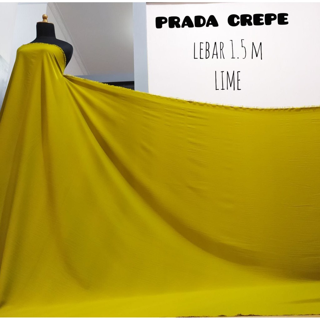 Bahan kain PRADA CREPE POLOS Kualitas Premium