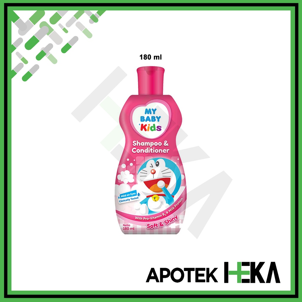 My Baby Kids Shampoo &amp; Conditioner Soft &amp; Shiny Pink 2in1 Sampo Anak (SEMARANG)