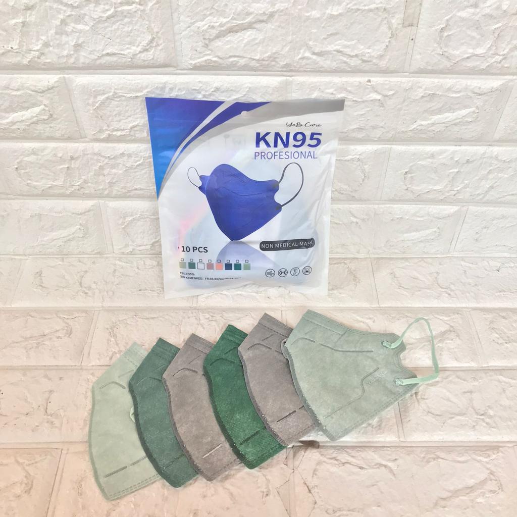 KN95 PRO YNB CARE GRADASI SHRIMPINK GREY MATCHA 1PACK ISI 10PCS MIX 5WARNA