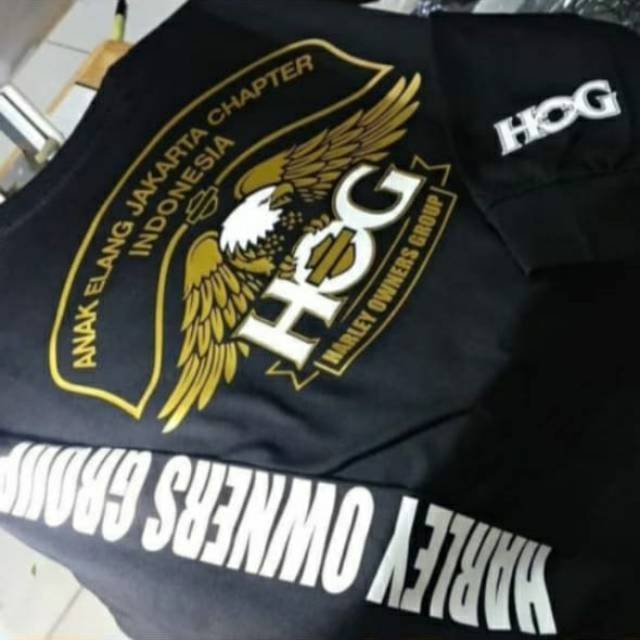 Kaos panjang / longsleeve Anak Elang Jakarta Chapter Indonesia HOG Harley Davidson - premium