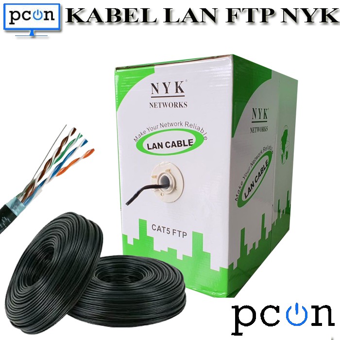 Kabel LAN FTP NYK CAT 5e Outdoor 305 Meter 1 Roll | NYK Kabel LAN FTP