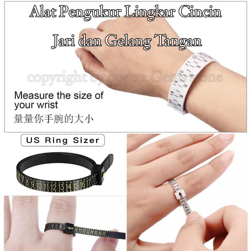 [Bayar Di Tempat] Alat Pengukur Jari Cincin Dan Gelang Tangan Ring Sizer Jewelry