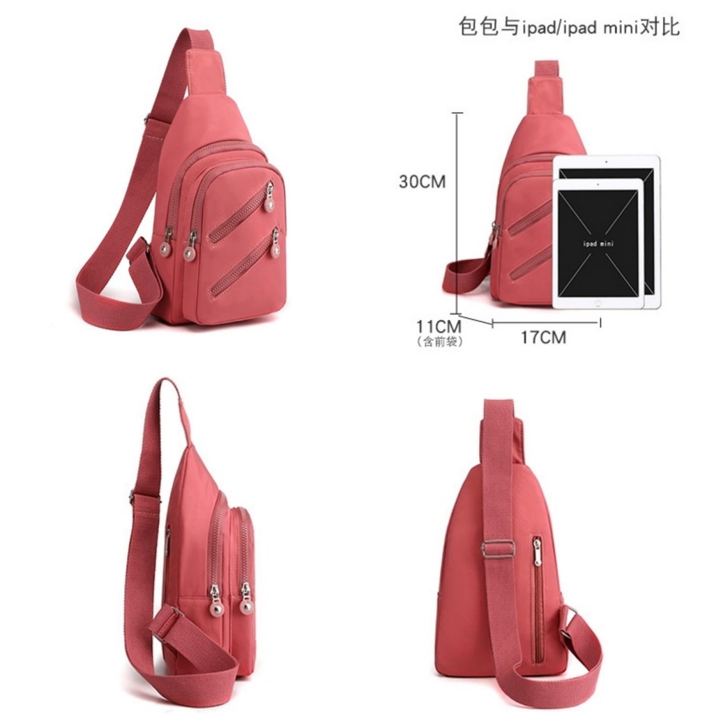 TAS SELEMPANG WANITA ANTI AIR PINK OREGON TA527P3 WAIST BAG CEWEK SLINGBAG DADA PUNGGUNG BAHU REMAJA KEKINIAN MURAH FASHION KOREA PREMIUM BATAM BRANDED SIMPLE CASUAL