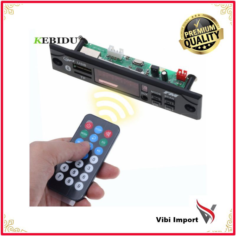 Terlaris kebidu 5V 12V Wireless Bluetooth MP3 WMA Decoder Dewan Audio Mobil USB TF FM Radio Modul