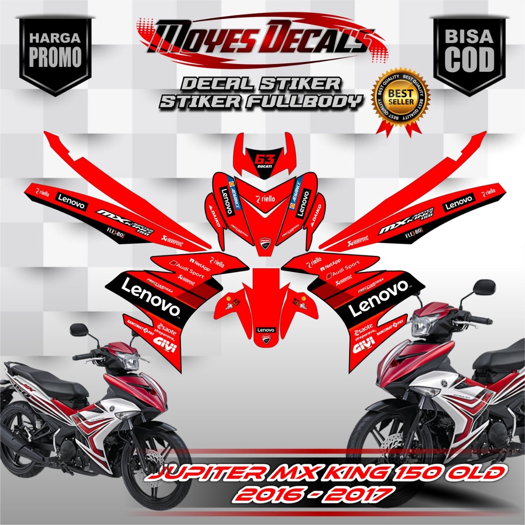 Stiker mx king lama decal stiker mx king 150 lama full body - decal stiker jupiter mx king 150 old n