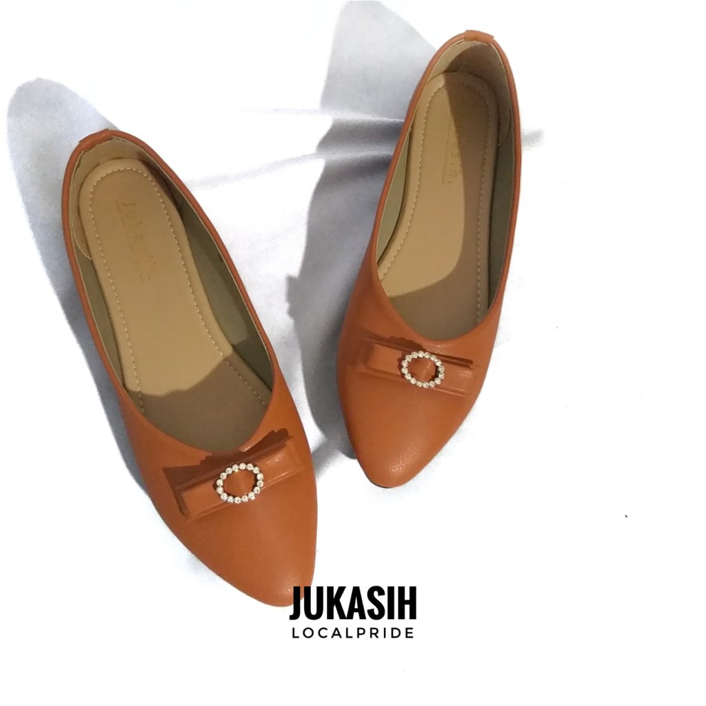 sepatu wanita flatshoes YA-011 sol karet lentur kuat dan tidak licin