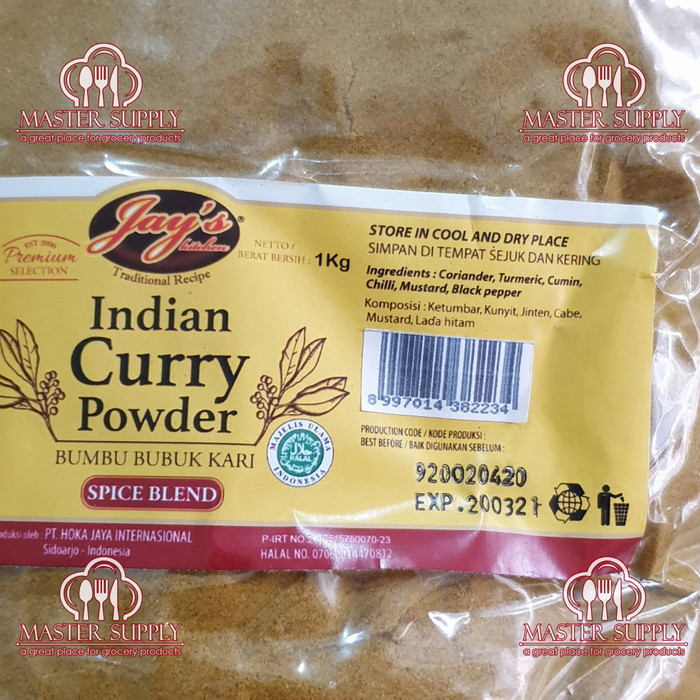 

Ready- Indian Curry Powder Jays 1 Kg / Bubuk Kari India Jays Best Seller