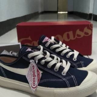  Sepatu  Compass  Gazelle Low Navy  White Size 40 BNIB 