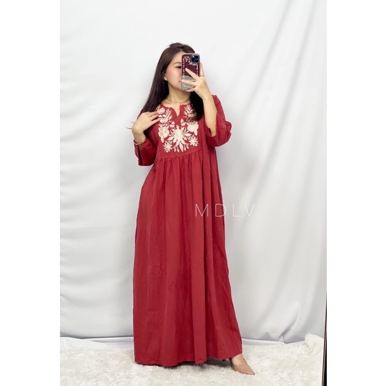 MDLV ~ 73370 Amethyst Boho Style Maxi Long Dress Gamis Import Fashion Import