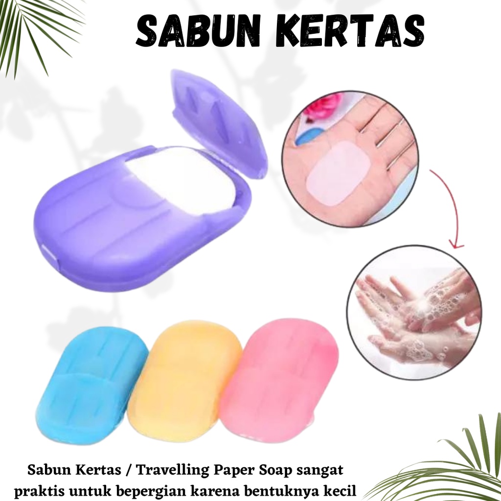 [ BISA COD ] SABUN KERTAS CUCI TANGAN ISI 20PCS DISPOSABLE HAND WASHING TABLET TRAVEL